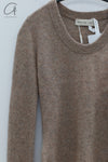 SWAYING 24 Autumn and Winter Low Round Neck Wool Bottoming Shirt SW-SW24AW1T22-TUO Camel SW24AW1T22